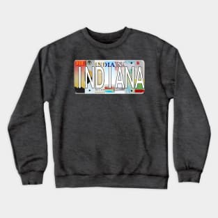 Indiana License Plates Crewneck Sweatshirt